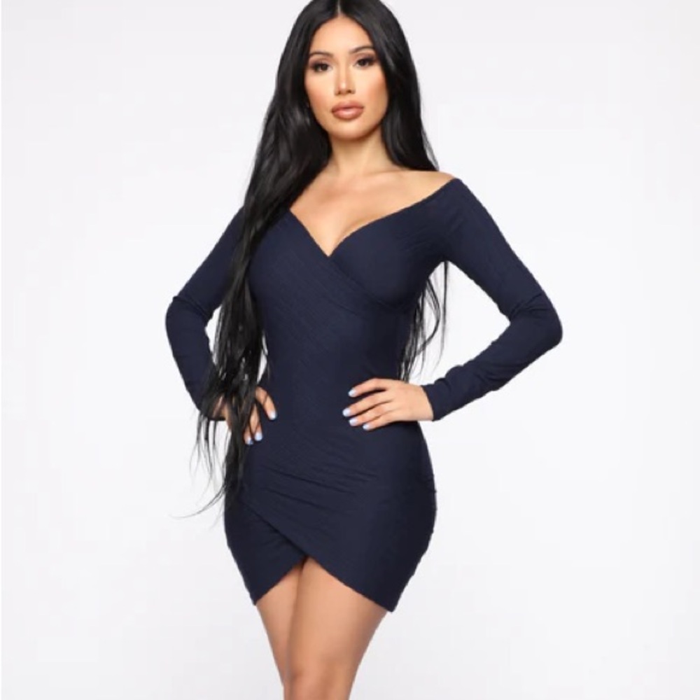Fashion Nova “Pull Me In All Directions” Ribbed Dress – Size M (NWT)
